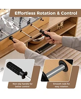 Game Room Size Football Table with Non-slip Handle 2 Footballs Realistic Players