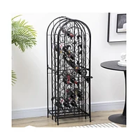 Stylish Wine Rack Cabinet for Efficient Storage and Display of Bottles and Glassware