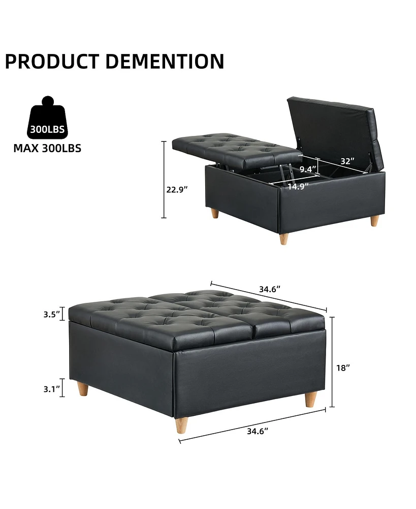 gaomon Ottoman Coffee Table with Lift Top