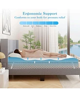 3" Gel-Infused Memory Foam Mattress Topper with Removable & Washable Cover