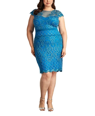 Tadashi Shoji Plus Miranda Sequin Embroidered Dress