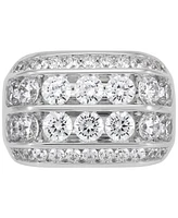 Grown With Love Men's Lab Diamond Multirow Cluster Ring (5 ct. t.w.) 10k White Gold
