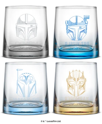 JoyJolt Star Wars The Mandalorians Short Drinking Glasses, Set of 4