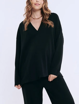 Motherhood Maternity V-Neck Pullover Scuba Hoodie
