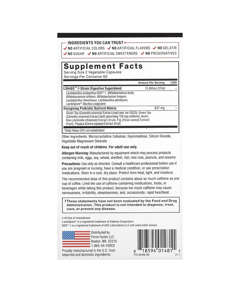 Force Factor ProbioSlim Extra Strength 30 Billion Cfu