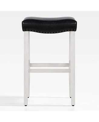 29" Upholstered Saddle Seat Bar Stool