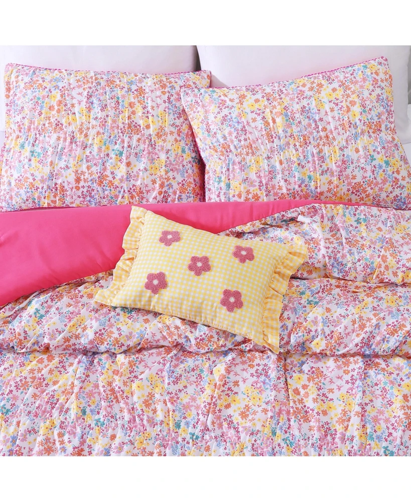 Alex + Bella Garden Posies -Piece Embellished Soft Microfiber Comforter Set