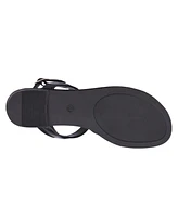 Rosette Women's Single Flower Thong T-Strap Sandal