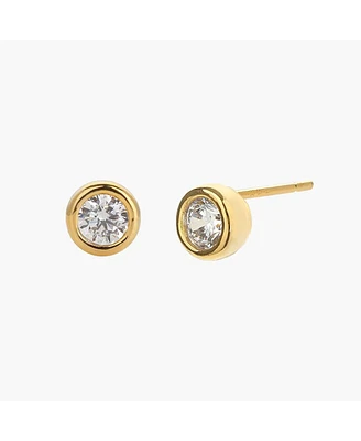 Sterling Silver 18k Gold Plated Margot Stud Earrings – Dainty Summer Earrings, Lightweight, Vacation Style, Warm Weather Look