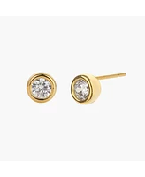 Sterling Silver 18k Gold Plated Margot Stud Earrings – Dainty Summer Earrings, Lightweight, Vacation Style, Warm Weather Look