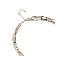Sohi Women's The Halo Snakechain Multi-Layer Necklace