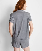 State of Day Women's 2-Pc. Short-Sleeve Notched-Collar Pajama Set Xs-3X, Exclusively at Macy's