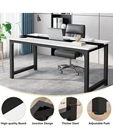 Tribesigns Large Executive Desk with Thicken Frame,70.8”Office Computer Desk，Modern Simple Workstation Business Furniture