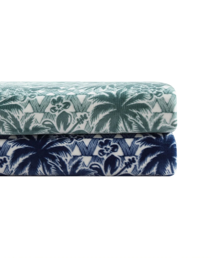 Closeout! Tommy Bahama Home Lanikai Fronds Flannel Blanket, Twin