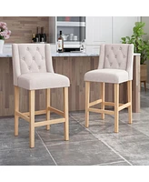 27" Wingback Bar Chairs Set of 2,Counter Stools for Kitchen Island or Home Bar-The Pop