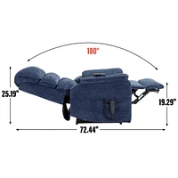 Chenille Dual Motor Infinite Position Up to 350 Lbs Power Lift Recliner Chair with Power-Remote