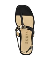 Guess Women's Reality G-Elite T-Strap Flat Sandals