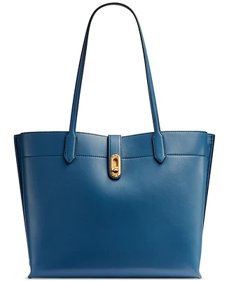 Donna Karan New York Bridgehampton Leather Turnlock Triple Compartment Tote