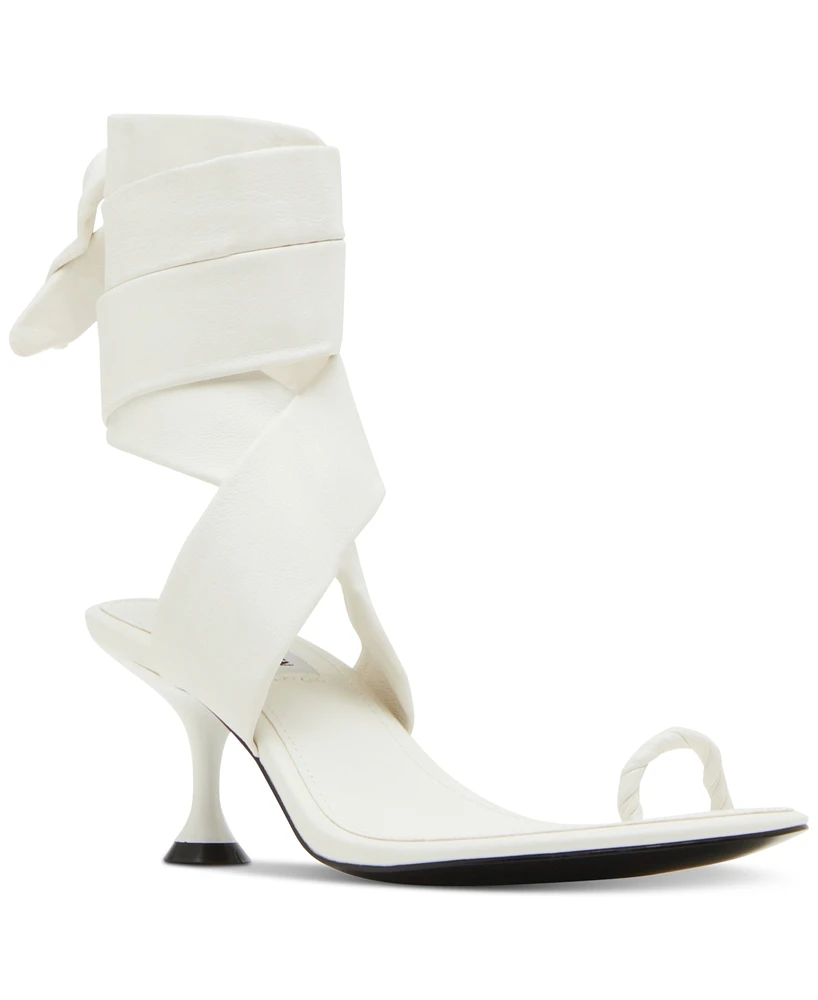 Steve Madden Women's Symone Lace-Up Kitten-Heel Sandals