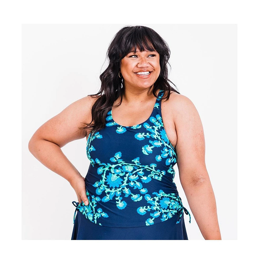 Calypsa Plus Maya Tankini Swim Top With Built Bra