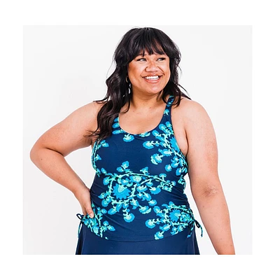 Calypsa Plus Maya Tankini Swim Top With Built Bra