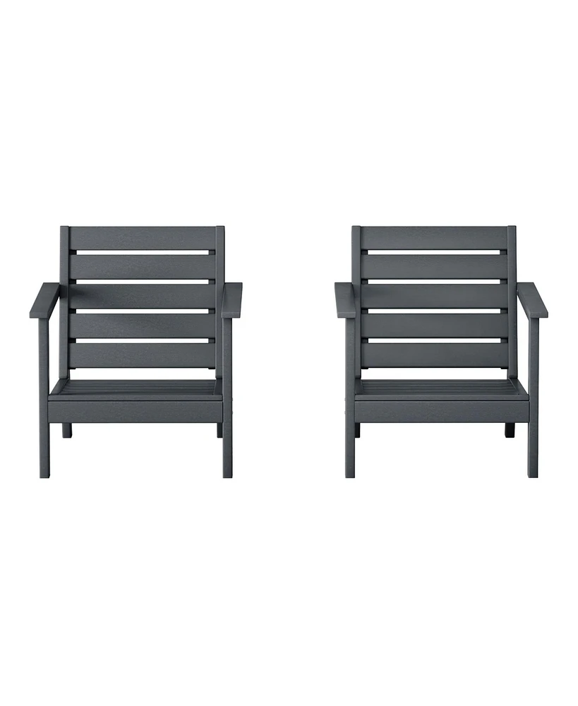 WestinTrends Outdoor Patio Hdpe Deep Seating Armchair (Set of 2)