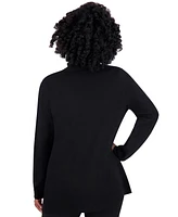 Kasper Women's Open-Front Long-Sleeve Cardigan Regular & Plus