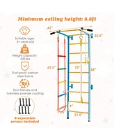 Gouun 5 In 1 Kids Indoor Gym Playground Swedish Wall Ladder