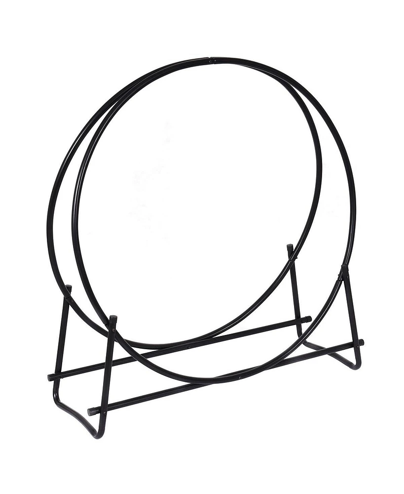 Gouun 40-inch Tubular Steel Firewood Storage Rack