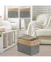 Sorbus 3 Pack Large Sturdy Foldable Fabric Storage Bins with Handles - Lightweight and durable