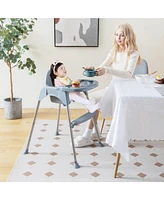 Gouun 4-in-1 Convertible Baby High Chair with Removable Double Tray