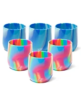 Stemless Wine Glasses 12oz: 6 pk - (3) Hippie Hops & (3) Arctic Sky