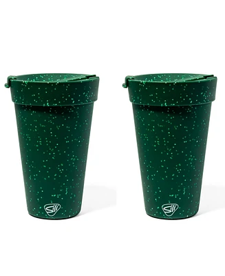Coffee Tumbler 16oz: 2 pk - Green Speckled