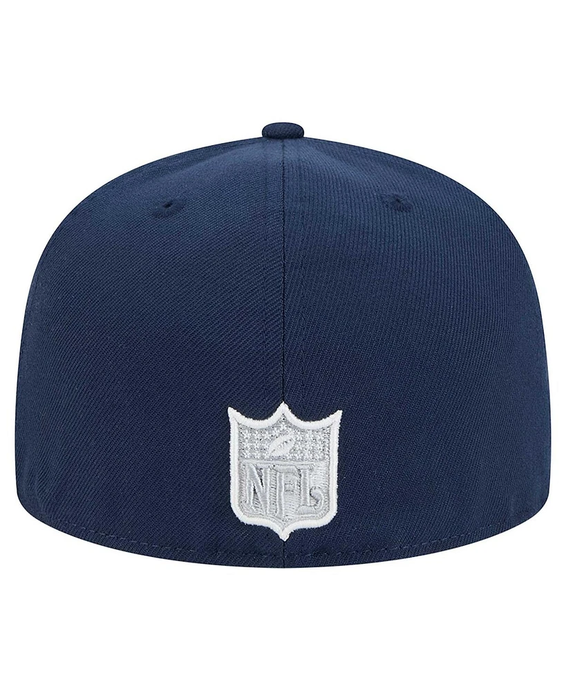 New Era Men's Navy Dallas Cowboys Script Sided 59FIFTY Fitted Hat