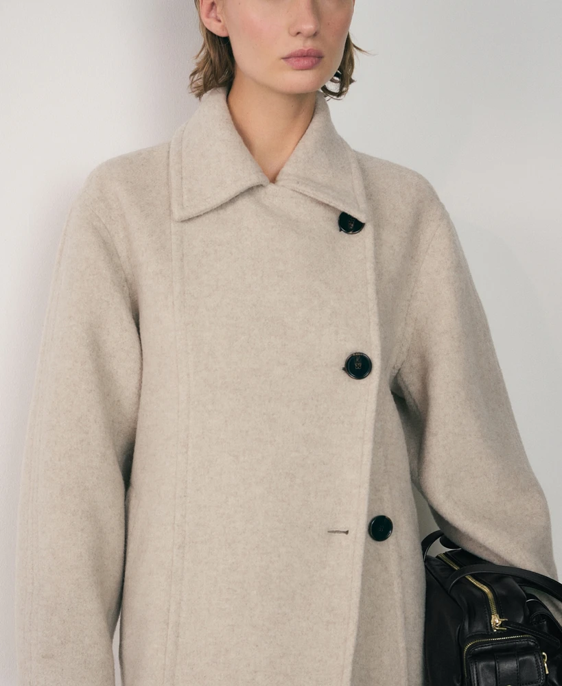 Mango Women's Double-Breasted Wool Coat