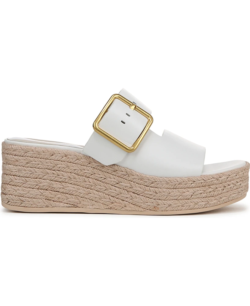 Franco Sarto Women's Taziana Open Square Toe Espadrille Slide Platform Sandals