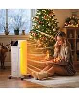 1500W Oil Filled Radiator Heater with Remote Control 3 Modes 24H Timer Indoor