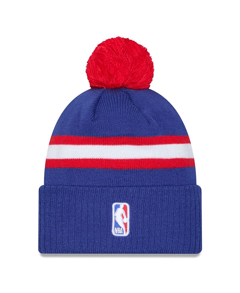 New Era Men's Blue Sacramento Kings 2024/25 City Edition Cuffed Knit Hat with Pom