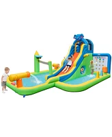 Inflatable Water Slide Giant Water Park for Kids Backyard Fun without Blower