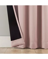 Aria Magnetic Closure Theater Grade 100% Blackout Back Tab Curtain Panel Pair