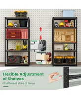 Pcs 5 Tier Adjustable Garage Shelving Unit with 2000 lbs Max Load for Warehouse