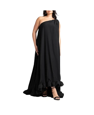 Eloquii Women's Dramatic Ruffle Gown