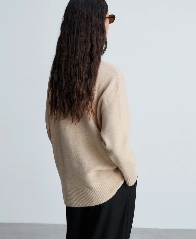 Mango Women's Oversized V-Neck Sweater