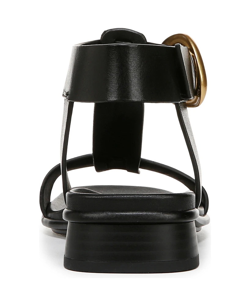 Naturalizer Women's Brandy T-Strap Stacked Low Block Heel Sandals