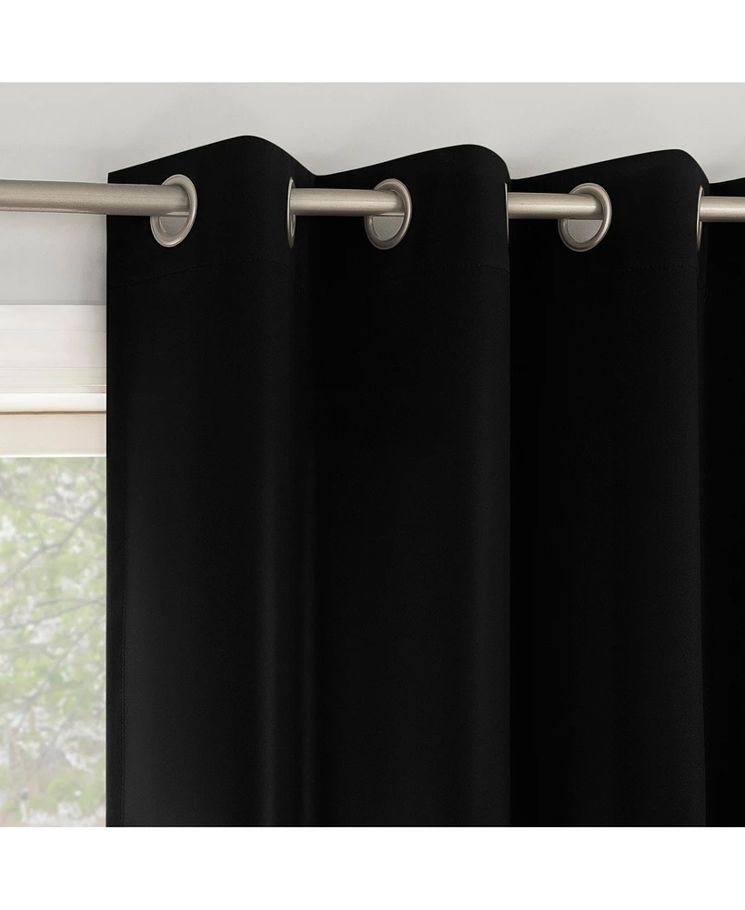 Brandon Magnetic Closure Room Darkening Grommet Curtain Panel Pair