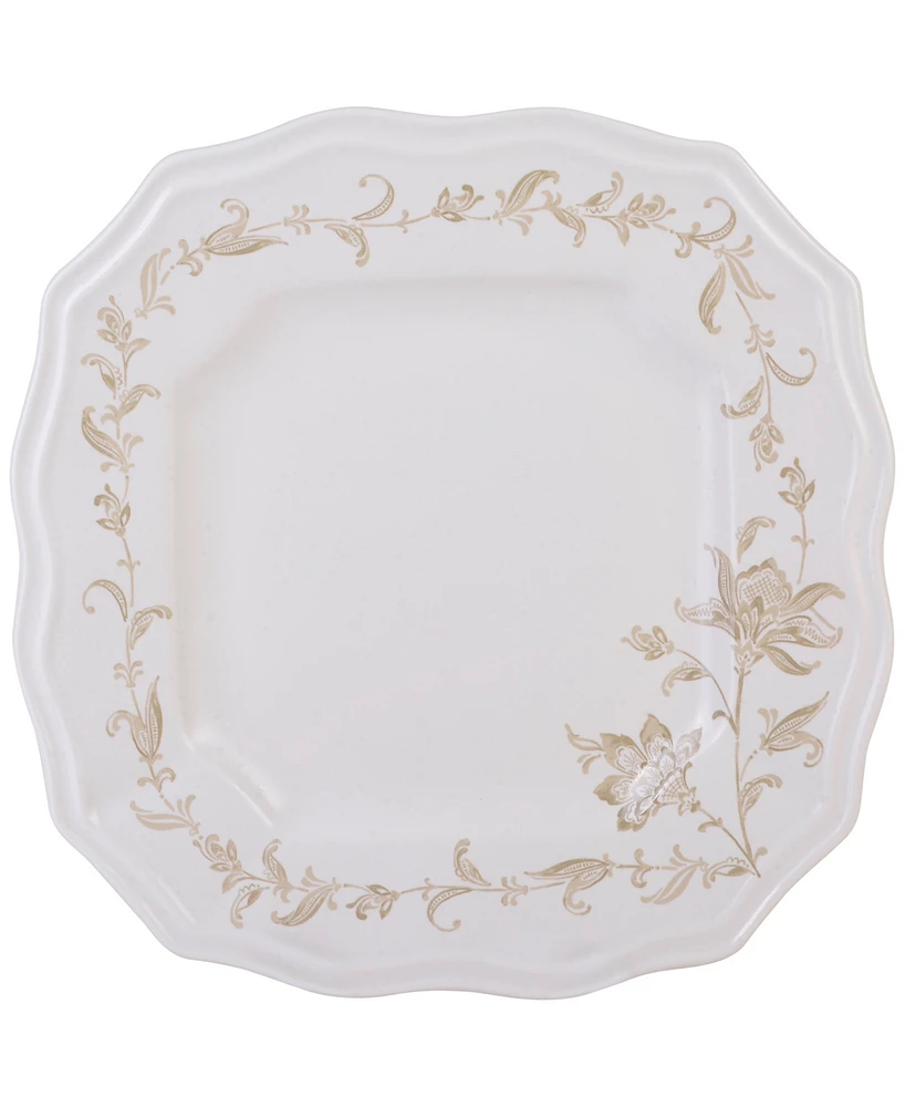 222 Fifth Batik Toile Taupe Porcelain 12 Pc. Dinnerware Set, Service for 4