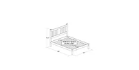 Solid Wood Farmhouse Bed Frame – Platform Design with Built-In Headboard, No Box Spring Required