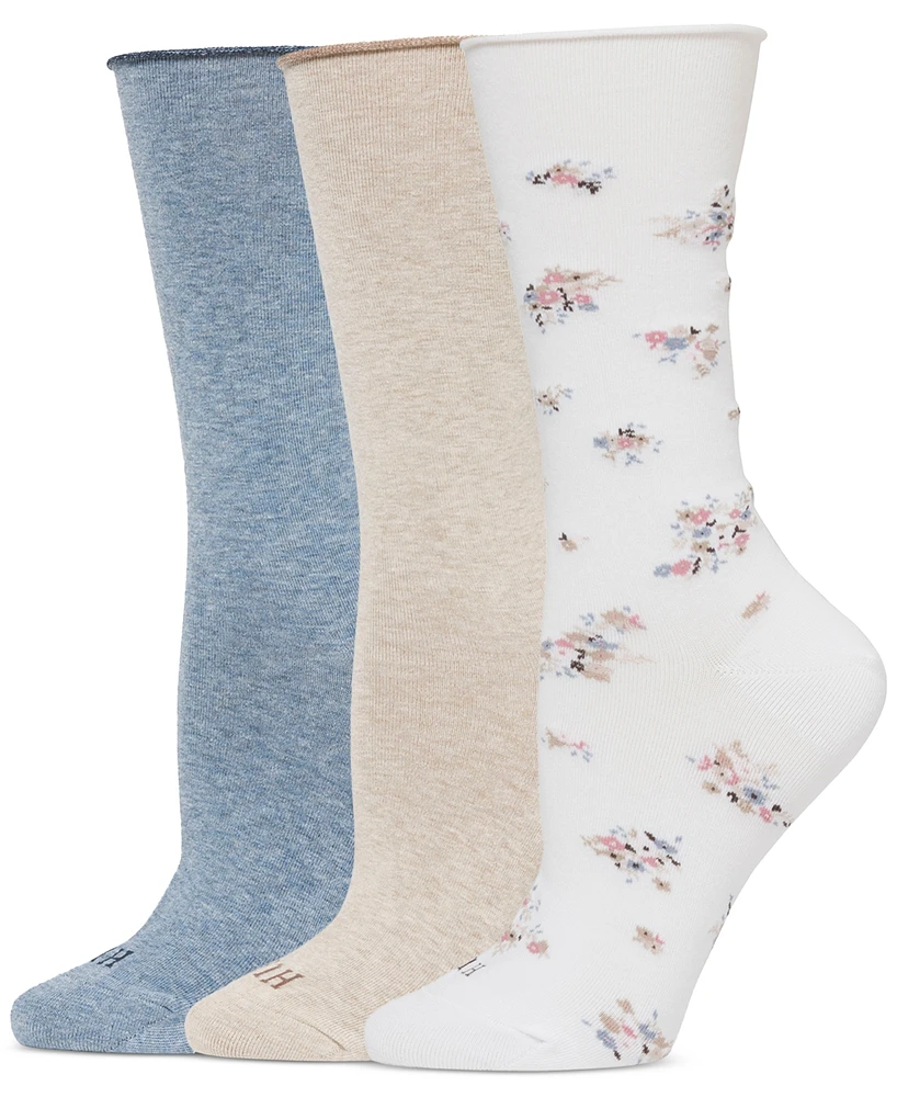 Hue Women's Roll Top Socks 3-Pk U6487MP