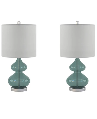 510 Design Ellipse Curved Glass Table Lamp, Set of 2