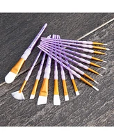 Royal & Langnickel Crafter's Choice Synthetic White Taklon Paint Brushes, 15pc